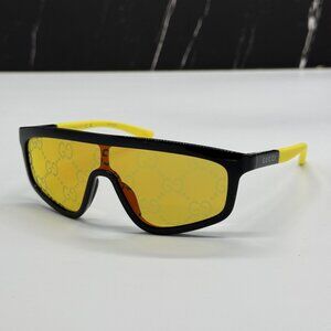 NEW GUCCI GG1736S 004 SHIELD YELLOW UNISEX SUNGLASSES GUCCI